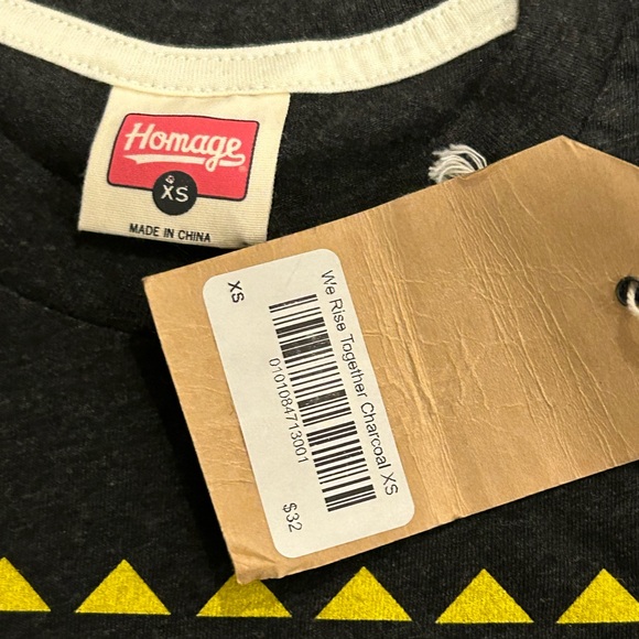 HOMAGE Black 'We Rise Together' Short Sleeve Tee - Picture 2 of 4